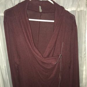 Zaire zip long sleeve sweater